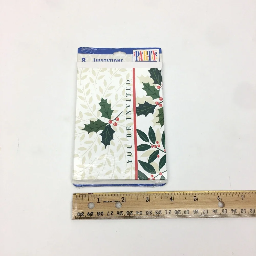 2 Packs of‎ 8ct Christmas Holiday Party Event You're Invited Invitation Sealed